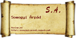 Somogyi Árpád névjegykártya
